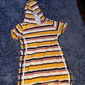 Multicolored hoodie dress